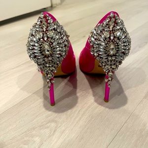Badgley Mischka Crystal Heel Pump